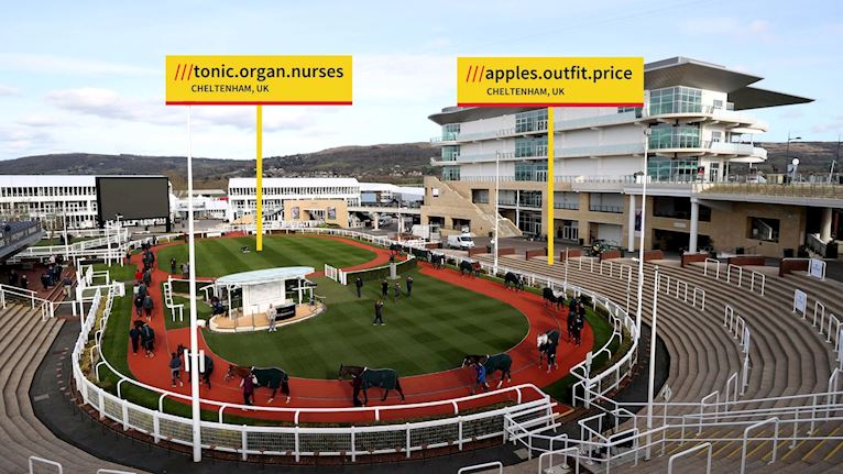 What3Words at Cheltenham Racecourse